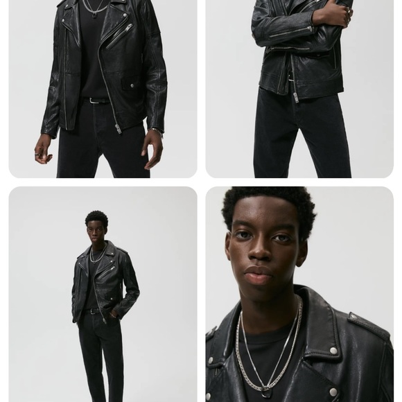Zara Men’s Leather Jacket - Picture 2 of 3